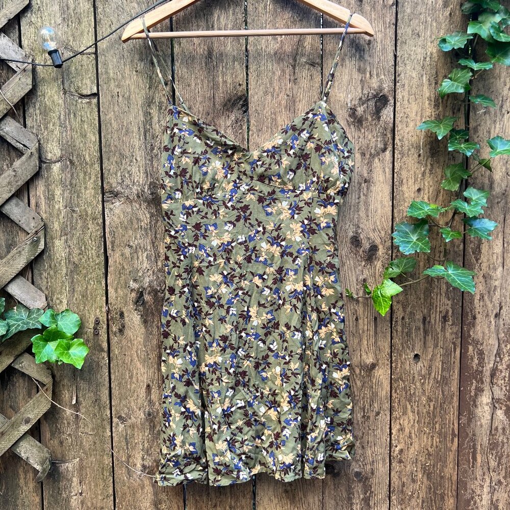 Green Multicolor Print Minidress size Small/Medium